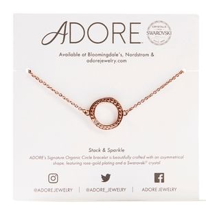 Adore by Swarovski® Organic Circle Bracelet in Ros